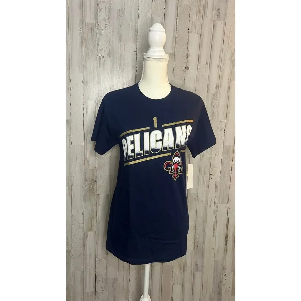 NWT New Orleans Pelicans #1 Williamson Men's Blue NBA T-Shirt Size Small‎